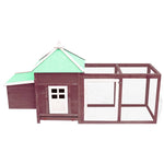 ZNTS Chicken Coop with Nest Box Mocha 190x72x102 cm Solid Firwood 170982