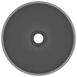 Luxury Bathroom Basin Round Matt Dark Grey 32.5x14 cm Ceramic 146972