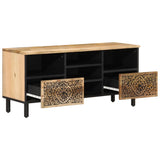 TV Cabinet 100x33x46 cm Solid Wood Mango 358230