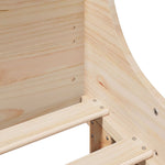 ZNTS Bed Frame without Mattress 150x200 cm King Size Solid Wood Pine 3306456
