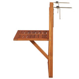 44118 Hanging Balcony Table 64,5x44x80 cm Solid Acacia Wood