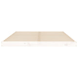 Bed Frame without Mattress White 135x190 cm Double Solid Wood Pine 823470