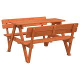 Picnic Table for 4 Kids with Umbrella Solid Wood Fir 3281619
