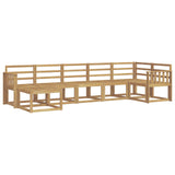 Outdoor Sofa Set 7 pcs White Solid Acacia Wood 3387938