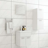 Bathroom Furniture Set White Engineered Wood 3070991
