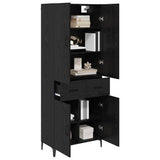 Highboard Black Oak 69.5 x 34 x 180 cm Engineered Wood 3416122
