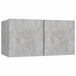 Hanging TV Cabinets 3 pcs Concrete Grey 60x30x30 cm 804522