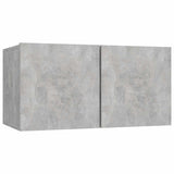 Hanging TV Cabinets 3 pcs Concrete Grey 60x30x30 cm 804522