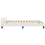 ZNTS Bed Frame without Mattress White 180x200cm Super King Faux Leather 349901