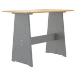 3 Piece Dining Set REINE Honey Brown and Grey Solid Wood Pine 3096569