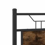 Bed Frame without Mattress Smoked Oak 120x200 cm Engineered Wood 4106759
