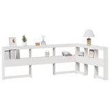Bookcase Headboard L-Shaped White 120 cm Solid Wood Pine 859287