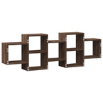 ZNTS Wall Shelf Brown Oak 129x18x42 cm Engineered Wood 853224