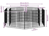 Hexagonal Gabion Raised Bed 100x90x50 cm 142532