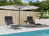 Folding Sun Loungers 2 pcs Black Textilene&Powder-coated Steel 360172