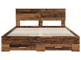 Bed Frame with Headboard Old Wood 120 x 200 cm Engineered Wood 3410920