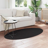 Area Rugs Oval HUARTE Black 80 x 150 cm 100% Polyester 4103649
