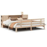Bookcase Bed without Mattress 180x200 cm Super King Solid Wood Pine 3322716