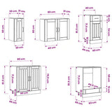 8 Piece Kitchen Cabinet Set Lucca White Engineered Wood 3314801
