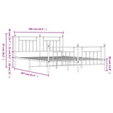 Bed Frame Black Steel 160x200 cm Bed Frame Rectangular 353558