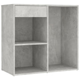 LED Dressing Table with 2 Cabinets Concrete Grey Engineered Wood 3082030