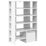Shoe Cabinet with Shelf 2 pcs White Engineered Wood 8000380