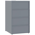 Wheelie Bin Storage for 6 Bins Grey 414x79x117 cm Steel 3279991