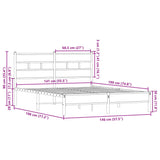 Bed Frame without Mattress with Headboard Sonoma Oak 140x190 cm 4017200