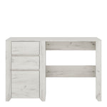 Angel 3 Drawer Desk in White Craft Oak 4218062