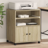 Printer Stand with Wheels Sonoma Oak 60x48x74 cm 840634