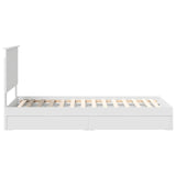 Storage Bed with Headboard White 90 x 190 cm Engineered Wood 3411250