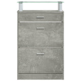Shoe Cabinet Concrete Grey 63x24x104 cm Engineered Wood 342565