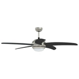 Ceiling Fan with Light and Remote Control 130 cm Black 42035658