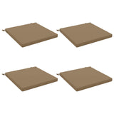 4-Piece Seat Cushions SOEST 4 pcs 100% Polyester Taupe 945044