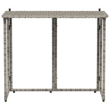 Folding Garden Table Grey 90x51x75 cm Poly Rattan 4108256