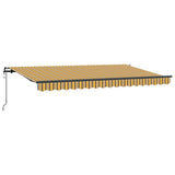 Retractable Awning Yellow 400 x 200 cm Fabric 3329852