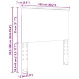 Headboard Gloss White 100 cm Engineered Wood 887675