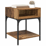 Bedside Table 2 pcs Old Wood 40 x 40 x 50 cm Engineered Wood 881813
