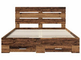 Bed Frame with Drawer Old Wood 120 x 200 cm Engineered Wood 3411994