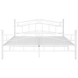 Bed Frame without Mattress White Metal 200x200 cm 325007