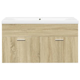 Bathroom Sink Cabinet with Built-in Basin Sonoma Oak 3324985