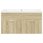 ZNTS Bathroom Sink Cabinet with Built-in Basin Sonoma Oak 3324985