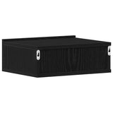 Floating Nightstands 2 pcs Black Oak 40x32x15 cm Engineered Wood 862417