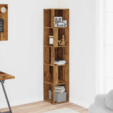 Corner Cabinet Old Wood 33x33x165 cm Engineered Wood 856724