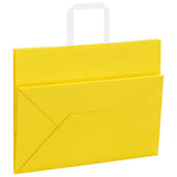 Paper Bags 250 pcs with Handles Yellow 32x17x25 cm 4102013