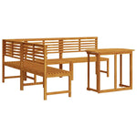 Garden Bench Set 4 pcs Brown Solid acacia wood 3328693