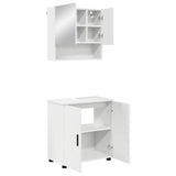 Bathroom Furniture Set 2 pcs White Engineered wood & Metal 3392933