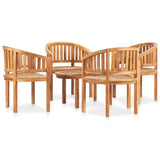 Garden Lounge Set Natural Teak Smooth-sanded teak hardwood Medium 3059963