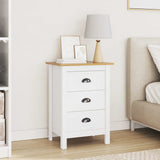 Bedside Cabinet HILL White and Honey Brown 46 x 35 x 65 cm 42025030