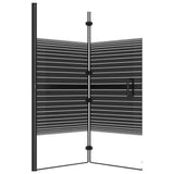 Folding Shower Enclosure ESG 120x140 cm Black 150742